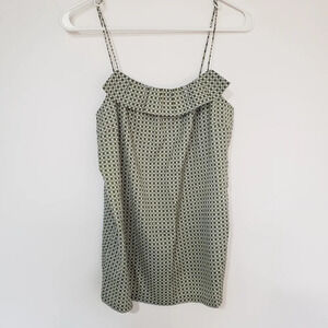 J. Crew Printed Ruffled Tank Top